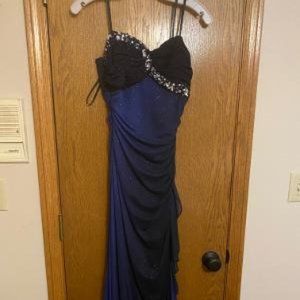 Blue prom dress.